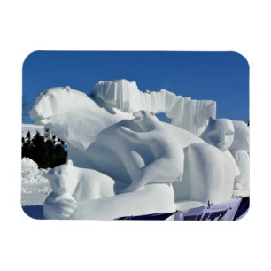 Skulptur des Polarbärensschnees, Quebec, Kanada Magnet