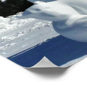 Skulptur des Polarbärensschnees, Quebec, Kanada Poster (Ecke)