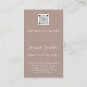Skulptur des QR-Code-Logodesigns für Körperpflege Visitenkarte (Rückseite)