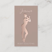 Skulptur des QR-Code-Logodesigns für Körperpflege Visitenkarte (Vorderseite)