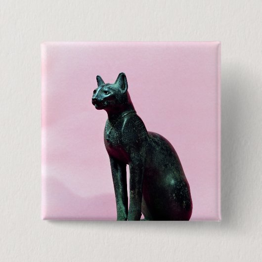 Skulptur einer Katze, später Zeitraum Button (Vorderseite)