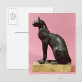 Skulptur einer Katze, Spätphase Postkarte (Vorne/Hinten)