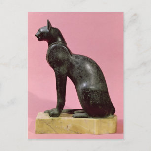 Skulptur einer Katze, Spätphase Postkarte