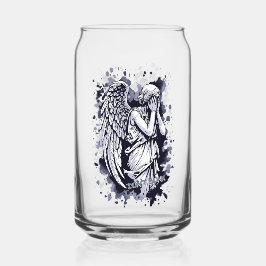 Skulptur eines weinenden Engels - mit Splashes 1 Dosenglas