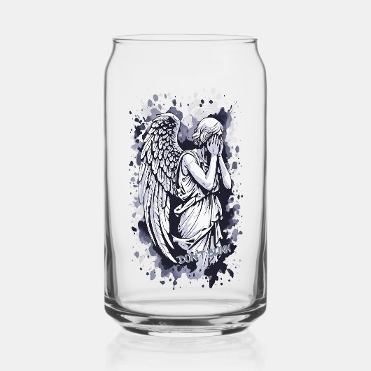 Skulptur eines weinenden Engels - mit Splashes 1 Dosenglas (Vorderseite)