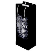 Skulptur eines weinenden Engels - mit Splashes 1 Geschenktüte Für Weinflaschen (Rückseite Schrägansicht)