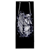 Skulptur eines weinenden Engels - mit Splashes 1 Geschenktüte Für Weinflaschen (Rückseite)