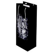 Skulptur eines weinenden Engels - mit Splashes 1 Geschenktüte Für Weinflaschen (Vorderseite Schrägansicht)