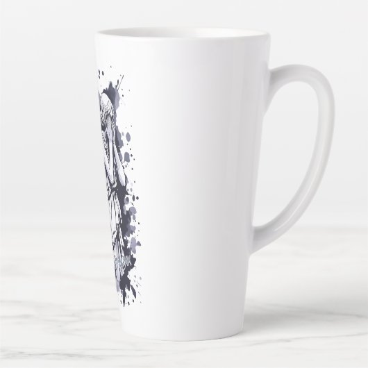 Skulptur eines weinenden Engels - mit Splashes 1 Milchtasse (Rechts)