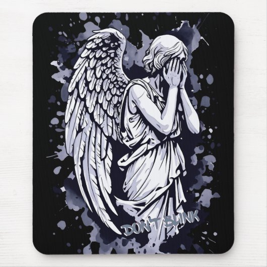 Skulptur eines weinenden Engels - mit Splashes 1 Mousepad (Vorne)