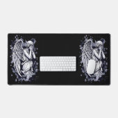 Skulptur eines weinenden Engels - mit Splashes 1 Schreibtischunterlage (Tastatur & Maus)