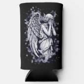 Skulptur eines weinenden Engels - mit Splashes 1 Selters Dosenkühler (Vorderseite)