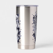 Skulptur eines weinenden Engels - mit Splashes 1 Thermobecher (Links)