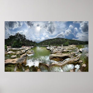 Skulptur fällt 5 - Barton-Nebenfluss in Austin Poster