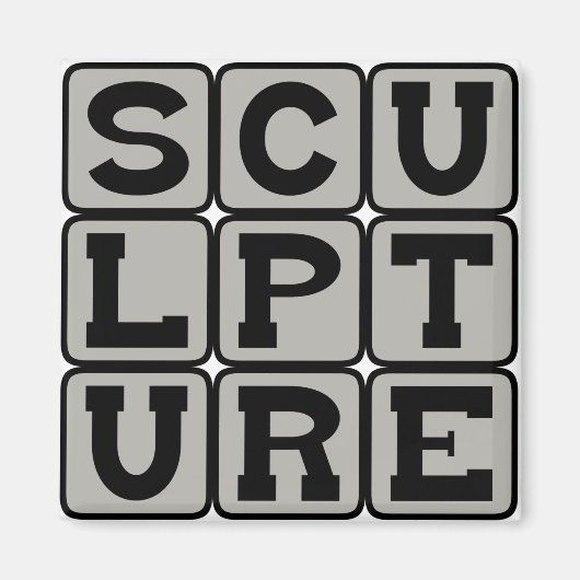 Skulptur, Form der physischen Kunst Magnet (Vorne)