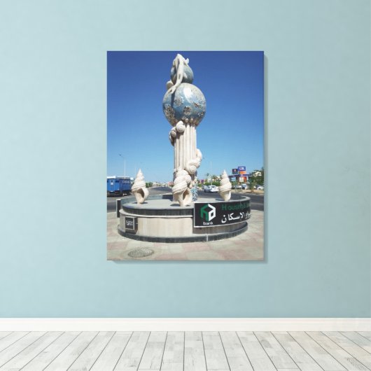 Skulptur für die Meeresbewohner Leinwanddruck (Insitu (Holzboden))