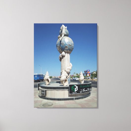 Skulptur für die Meeresbewohner Leinwanddruck (Vorderseite)