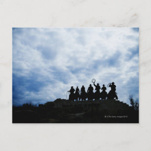 Skulptur im Dodge City Kansas Postkarte