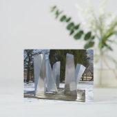 Skulptur im Schnee Postkarte (Stehend Vorderseite)