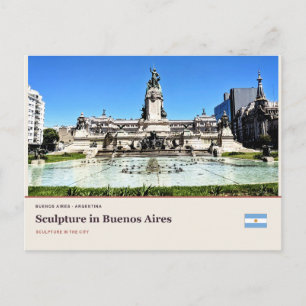 Skulptur in Buenos Aires Postkarte