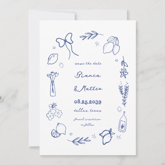 Skulptur in Italien Save The Date (Vorderseite)