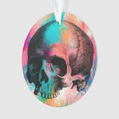 Skulptur mit farbenprächtigem Hintergrund Ornament (Vorderseite)