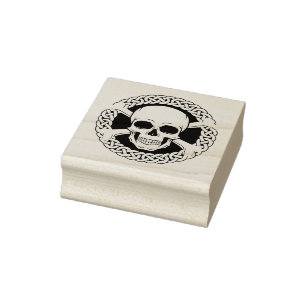 Skulptur mit Kreuzknochen, keltische Leim Gummistempel