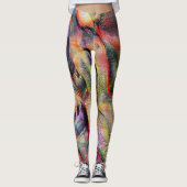 Skulptur mit Rauigkeit und virtueller Wasserfarbe Leggings (Vorderseite)
