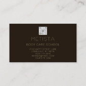 Skulptur QR-Code-Logo schwarz Visitenkarte (Rückseite)