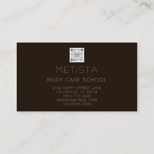 Skulptur QR-Code-Logo schwarz Visitenkarte (Rückseite)