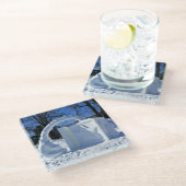 Skulptur, Quebec, Kanada Glasuntersetzer (Schrägansicht)