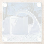 Skulptur, Quebec, Kanada Glasuntersetzer (Rückseite)