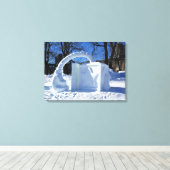 Skulptur, Quebec, Kanada Leinwanddruck (Insitu (Holzboden))