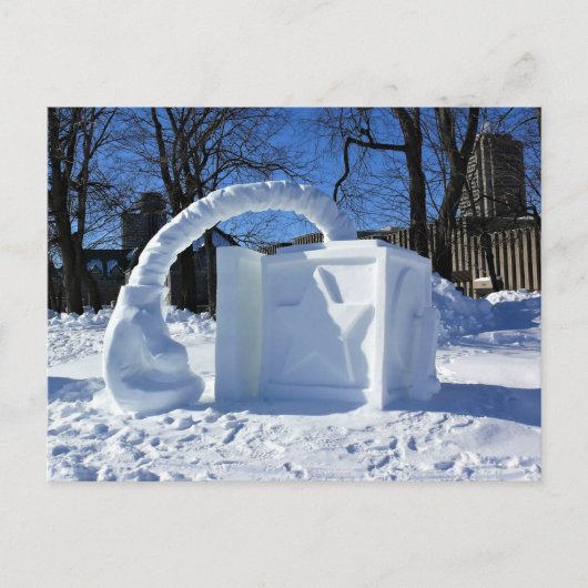 Skulptur, Quebec, Kanada Postkarte (Vorderseite)