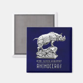 Skulptur "Rhinoceros". Orsay Museum. Paris. Magnet (Vorderseite/Rückseite)