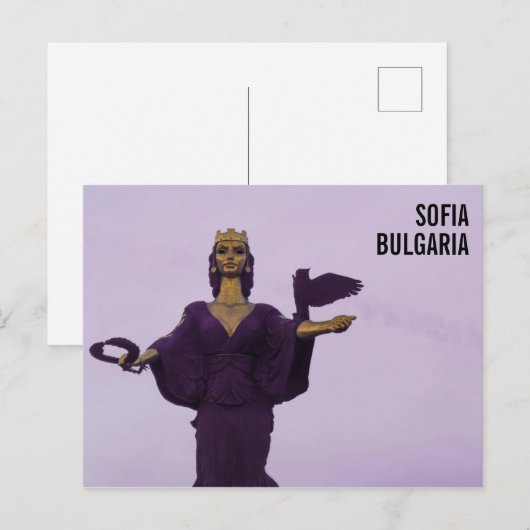 Skulptur St. Sofia in Sofia, Bulgarien Postkarte (Vorne/Hinten)