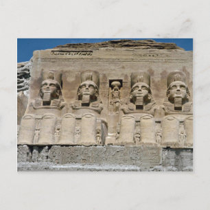 Skulptur und Skulptur ägyptischer Ruinen, Egyp Postkarte