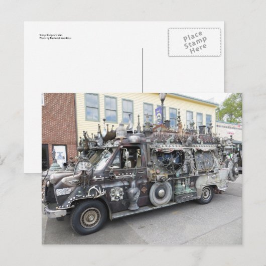 Skulptur Van Postkarte (Vorne/Hinten)