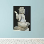 Skulptur von Brahma mit vier Gesichtern Leinwanddruck (Insitu (Holzboden))