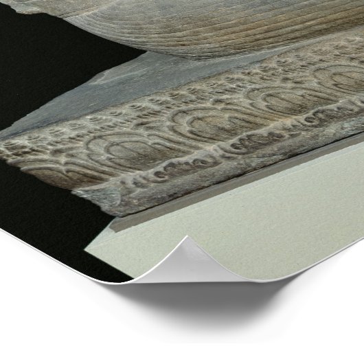 Skulptur von Brahma mit vier Gesichtern Poster (Ecke)