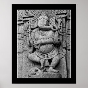 Skulptur von Lord Ganesha Poster