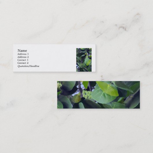 Skulpturale Blätter Mini Visitenkarte (Vorne/Hinten)