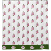 Skulpturale Rose am Duschvorhang (Vorderseite)