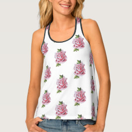 Skulpturale Rose an der Spitze der Frauenhänge - ( Tanktop