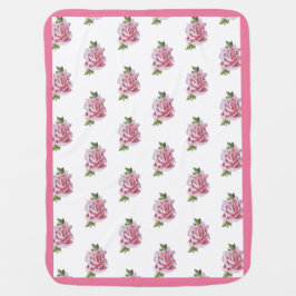 Skulpturale Rose auf dem Babyschuh Babydecke