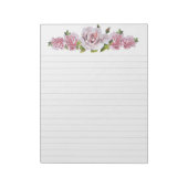 Skulpturale Rose auf einem großen Notepad Notizblock (Rotiert)