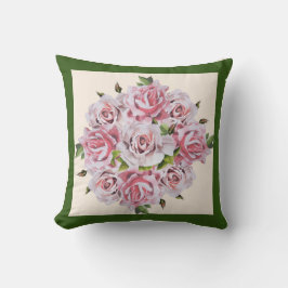 Skulpturale Rose auf einem Kopfkissen Kissen