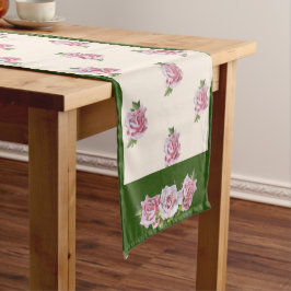 Skulpturale Rose auf einem Tischläufer