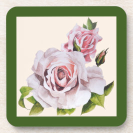 Skulpturale Rose auf einem Untersetzer Set