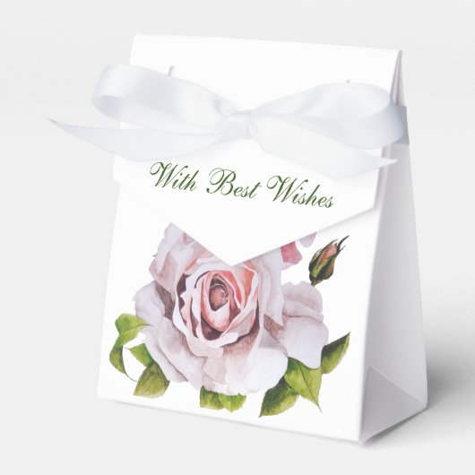 Skulpturale Rose auf einer Anziehungskiste Geschenkschachtel (Vorderseite)